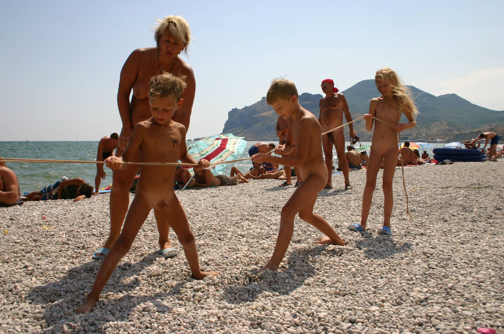 Nudist Gallery Naturist Kids Tug of War - 2