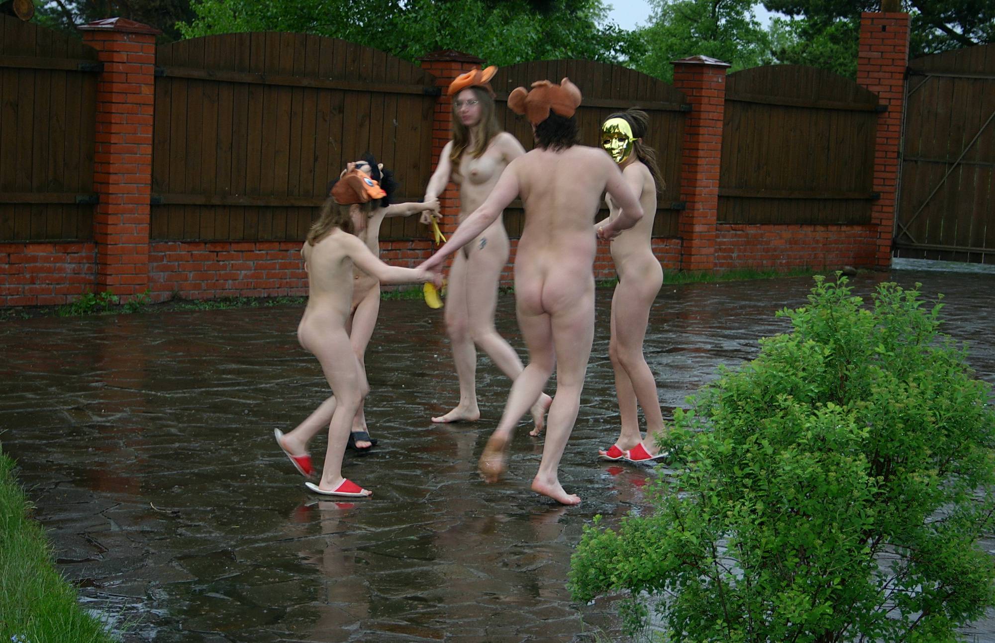 Nudist Gallery Outdoor Group Dancing - 1